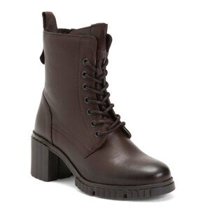 ERIC MICHAEL Brown Made In Portugal Leather Dionne Waterproof Booties